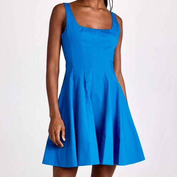 NWT Staud Wells Mini Dress Island Blue - Picture 9 of 16